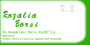 rozalia borsi business card
